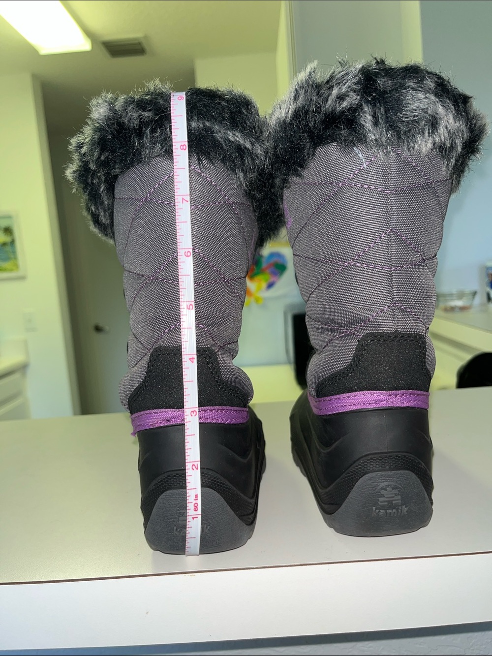 Kamik Kids Snow Gypsy 4 Winter Faux Fur Collar Insulated Boots Size 2 - Picture 8 of 8